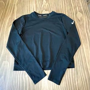 Nike cropped long sleeve running top